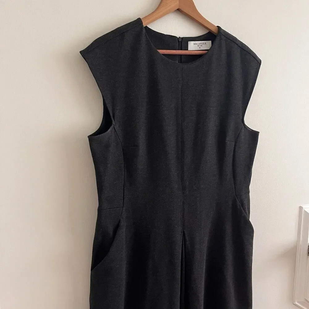 MM LaFleur Black Knit Midi Shift Dress